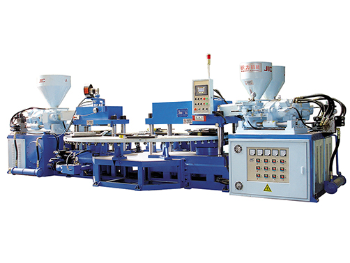 JIC806 PVC Three Color Upper and Strap Injection Machine