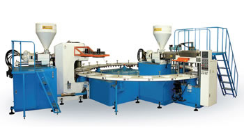 Double Color PVC Air Blowing Injection Machine